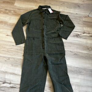Marine Layer Charlie utility jumpsuit in faded olive sz med